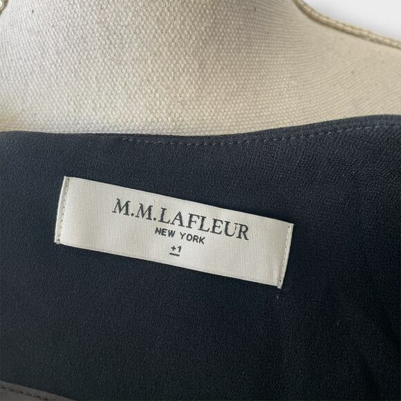 M.M. Lafleur The Taylor Dress Black Twist Front Crew Neck Sleeveless Size 1X +1 - Picture 10 of 14